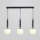 Sleek 3-Light Glass Pendant: Modern Creative Multi-Light Fixture For Clothing Stores Black / White