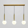 Sleek 3-Light Glass Pendant: Modern Creative Multi-Light Fixture For Clothing Stores Gold / White