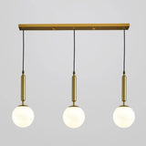 Sleek 3-Light Glass Pendant: Modern Creative Multi-Light Fixture For Clothing Stores Gold / White