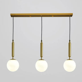 Sleek 3-Light Glass Pendant: Modern Creative Multi-Light Fixture For Clothing Stores Gold / White