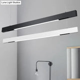 Sleek Acrylic Bar Pendant Light Kit with LED Suspension - Ideal Minimalist Lighting Solution for Offices