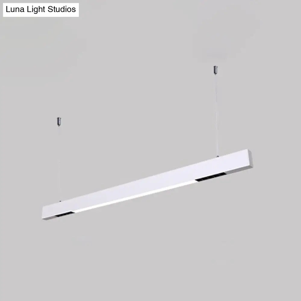 Sleek Acrylic Bar Pendant Light Kit with LED Suspension - Ideal Minimalist Lighting Solution for Offices