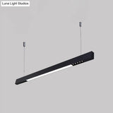 Sleek Acrylic Bar Pendant Light Kit with LED Suspension - Ideal Minimalist Lighting Solution for Offices