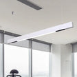 Sleek Acrylic Bar Pendant Light Kit with LED Suspension - Ideal Minimalist Lighting Solution for Offices White