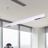 Sleek Acrylic Bar Pendant Light Kit with LED Suspension - Ideal Minimalist Lighting Solution for Offices White