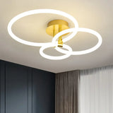 Sleek Acrylic Circle Led Ceiling Light In Warm/White - Modern Semi Flush Mount 23’/34.5’ Wide