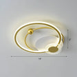 Sleek Acrylic Flush Mount Led Ceiling Light For Bedroom With Loop Design Gold / 19’