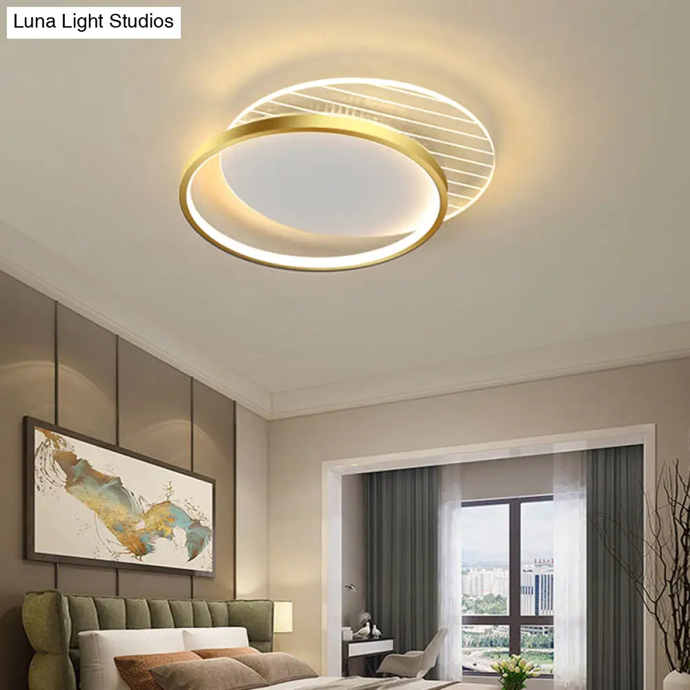 Sleek Acrylic Led Ceiling Light - Contemporary Flush Mount Lamp For Bedrooms