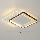 Sleek Acrylic Led Ceiling Light - Contemporary Flush Mount Lamp For Bedrooms Black / Third Gear