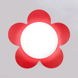 Sleek Acrylic Led Ceiling Mount Light For Kindergarten Rooms - Modern & Simple Lamp Red