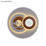 Sleek Acrylic Led Flush Mount Ceiling Light For Corridors Contemporary White Design