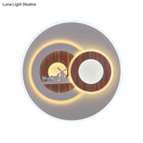 Sleek Acrylic Led Flush Mount Ceiling Light For Corridors Contemporary White Design