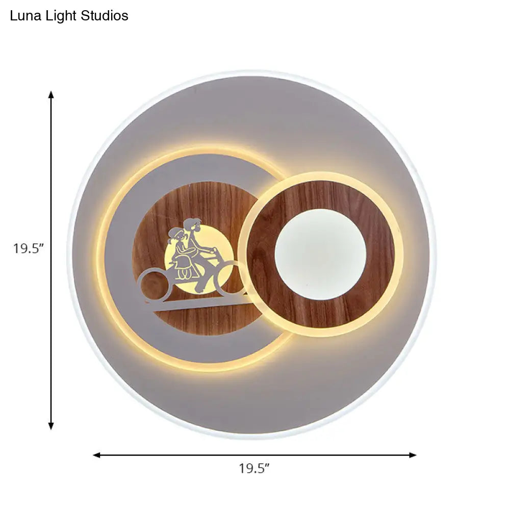 Sleek Acrylic Led Flush Mount Ceiling Light For Corridors Contemporary White Design
