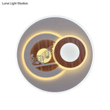 Sleek Acrylic Led Flush Mount Ceiling Light For Corridors Contemporary White Design