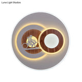 Sleek Acrylic Led Flush Mount Ceiling Light For Corridors Contemporary White Design