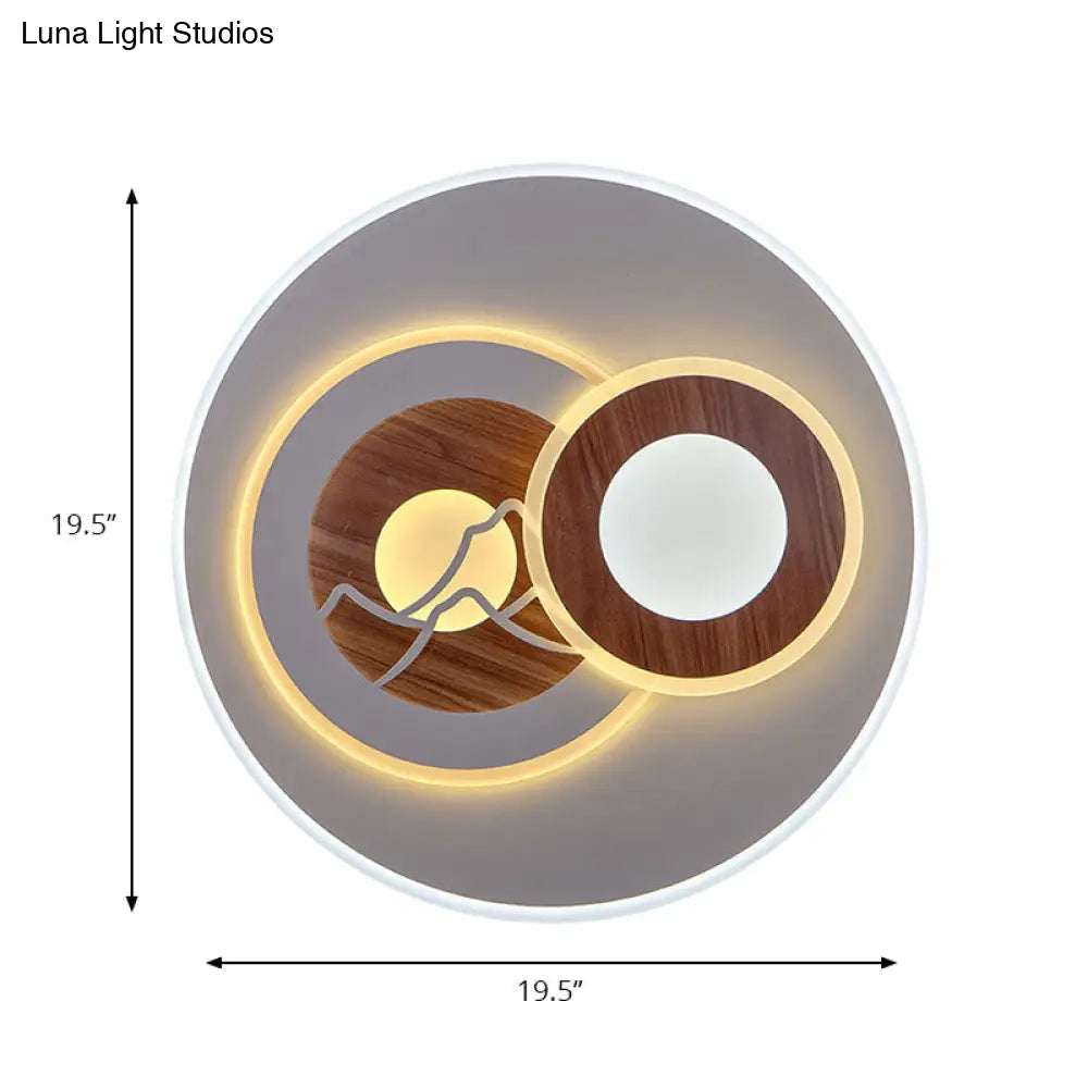 Sleek Acrylic Led Flush Mount Ceiling Light For Corridors Contemporary White Design