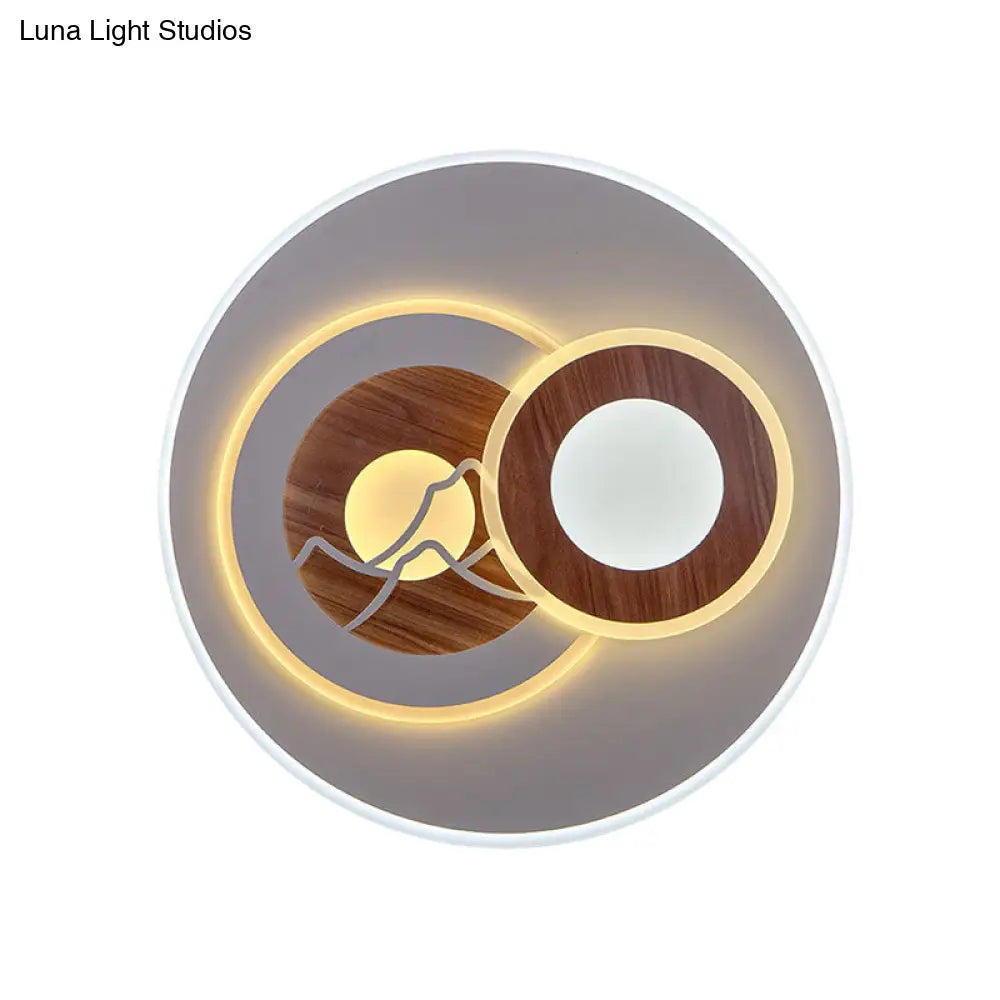 Sleek Acrylic Led Flush Mount Ceiling Light For Corridors Contemporary White Design