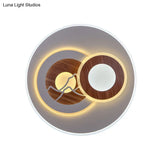 Sleek Acrylic Led Flush Mount Ceiling Light For Corridors Contemporary White Design