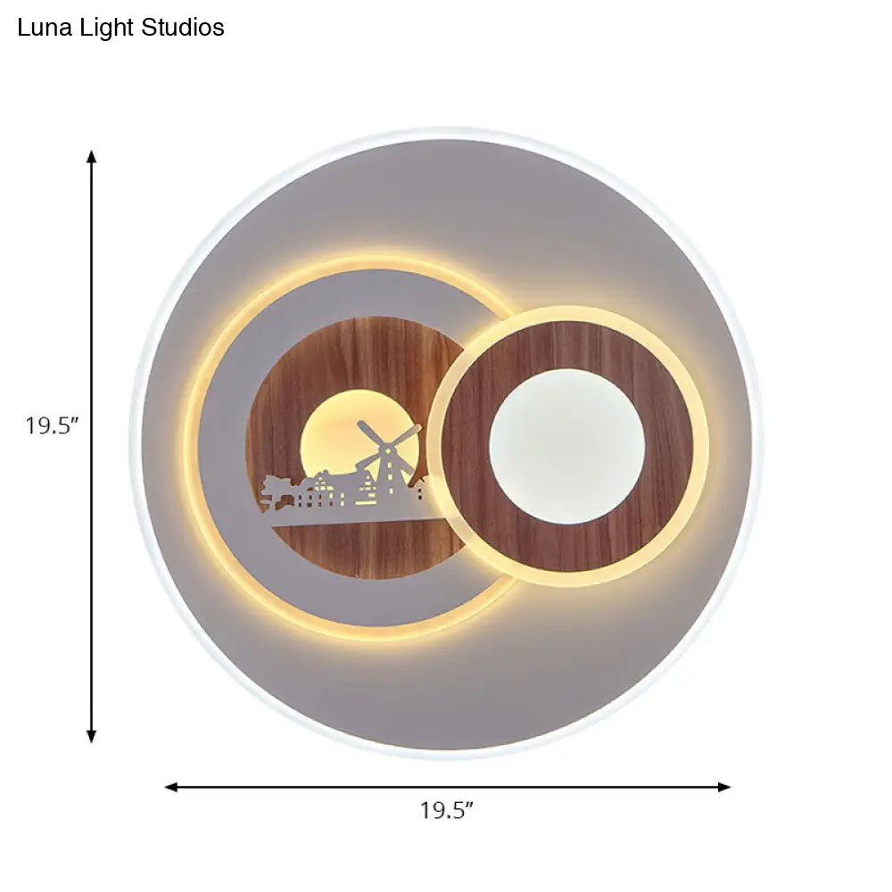 Sleek Acrylic Led Flush Mount Ceiling Light For Corridors Contemporary White Design