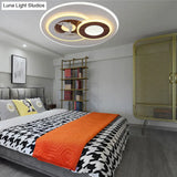 Sleek Acrylic Led Flush Mount Ceiling Light For Corridors Contemporary White Design
