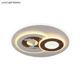 Sleek Acrylic Led Flush Mount Ceiling Light For Corridors Contemporary White Design
