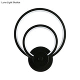 Sleek Acrylic Loop Led Wall Sconce - Stylish Bedroom Light Fixture