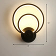 Sleek Acrylic Loop Led Wall Sconce - Stylish Bedroom Light Fixture Black / Warm A