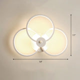 Sleek Acrylic Loop Led Wall Sconce - Stylish Bedroom Light Fixture White / Warm C