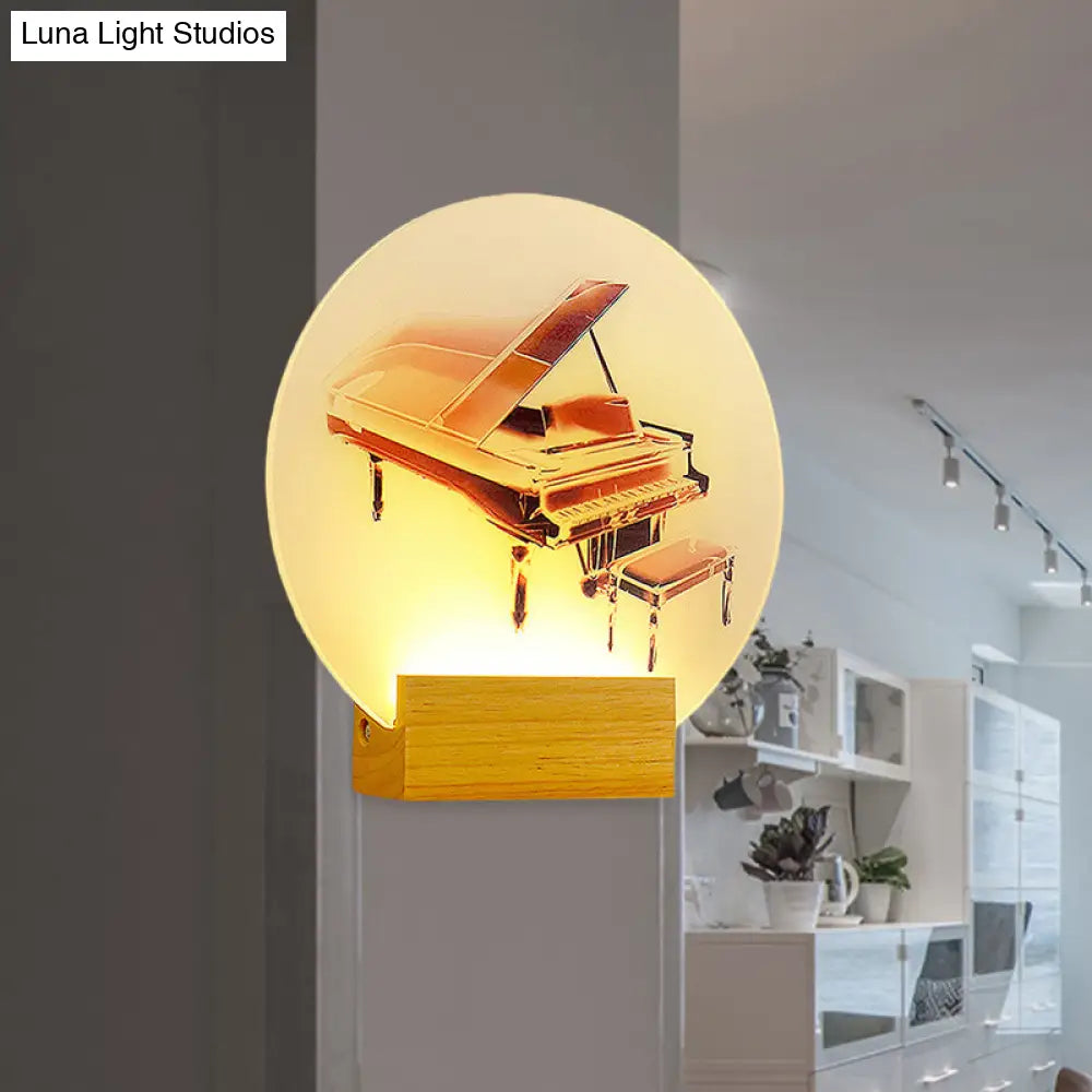 Sleek Acrylic Rounded Led Wall Lamp With Simplicity Style For Bedroom Décor