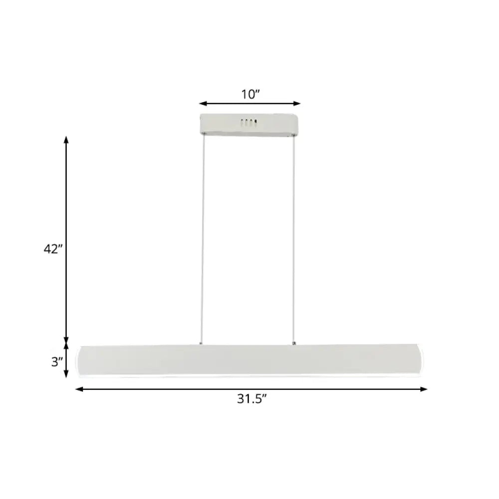 Minimalist Acrylic Led Pendant Light For Dining Room - 31.5/39 Wide