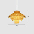 Sleek Bamboo Suspension Light - Simplicity 1-Light Pendant For Restaurants Wood / 19.5