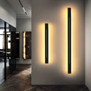 Sleek Bar Shape Led Wall Sconce For Living Room | Simplicity Collection Black / 23.5 White