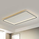 Sleek Black Acrylic Led Ceiling Light - Ultra-Thin Panel Simplicity Flush Mounted For Living Room