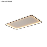Sleek Black Acrylic Led Ceiling Light - Ultra-Thin Panel Simplicity Flush Mounted For Living Room