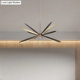 Sleek Black Dragonfly 6-Bulb Ceiling Chandelier - Simplicity & Elegance Combined!