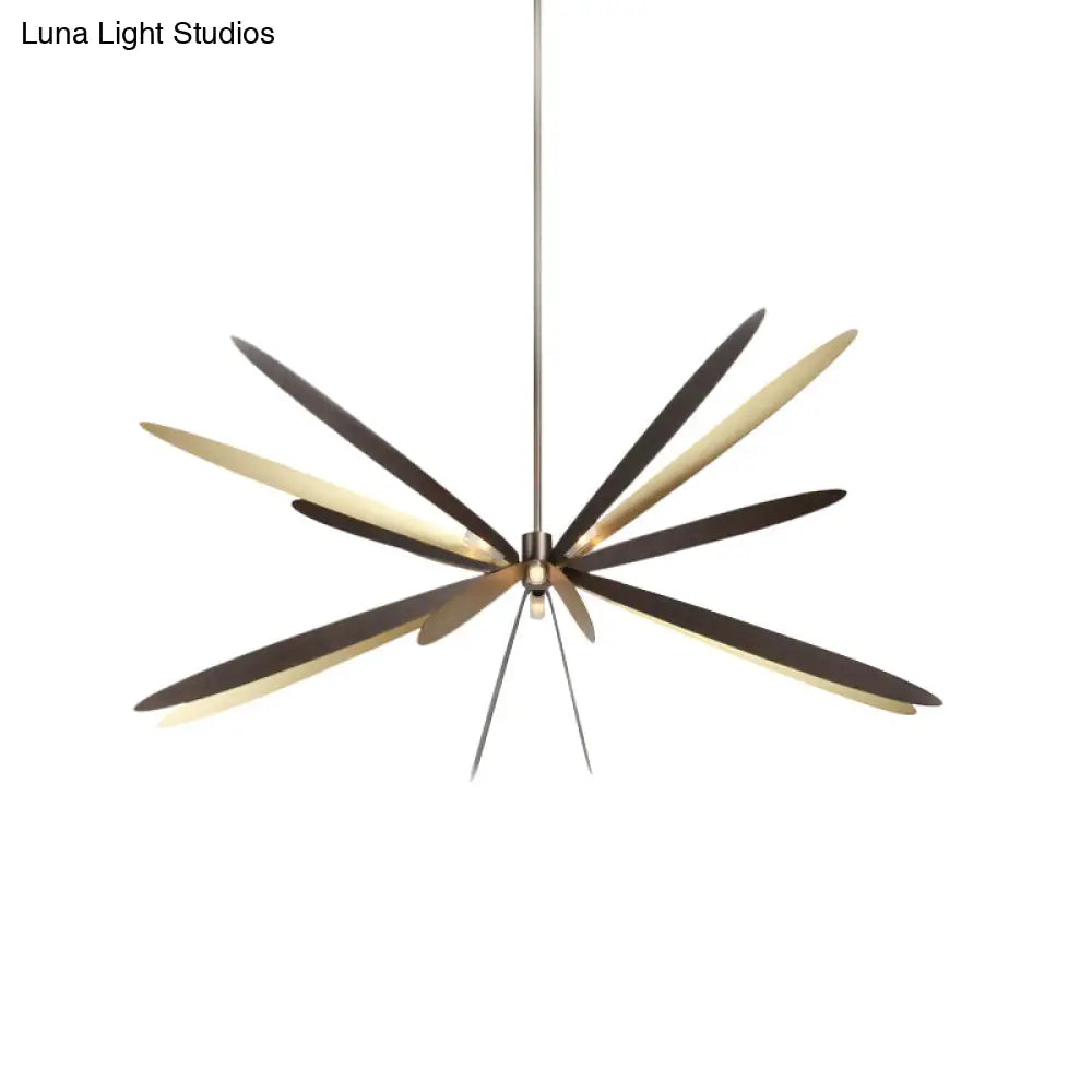 Sleek Black Dragonfly 6-Bulb Ceiling Chandelier - Simplicity & Elegance Combined!
