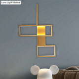 Sleek Black/Gold Rectangle Semi Flush Led Ceiling Light - 19’/27.5’/35.5’ L Easy - To -