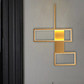 Sleek Black/Gold Rectangle Semi Flush Led Ceiling Light - 19’/27.5’/35.5’ L Easy - To -