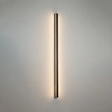 Sleek Black Led Wall Sconce For Hallways - Linear Flush Mount Design / Warm 59