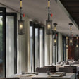Sleek Black Metal Rotatable Ceiling Light With Cylinder Shade - Industrial Mesh Screen Design / A