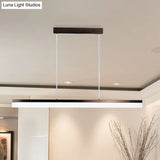Minimalist Led Pendant Light In Black White Or Brown - Warm Natural Lighting 31.5 39 47 Wide /