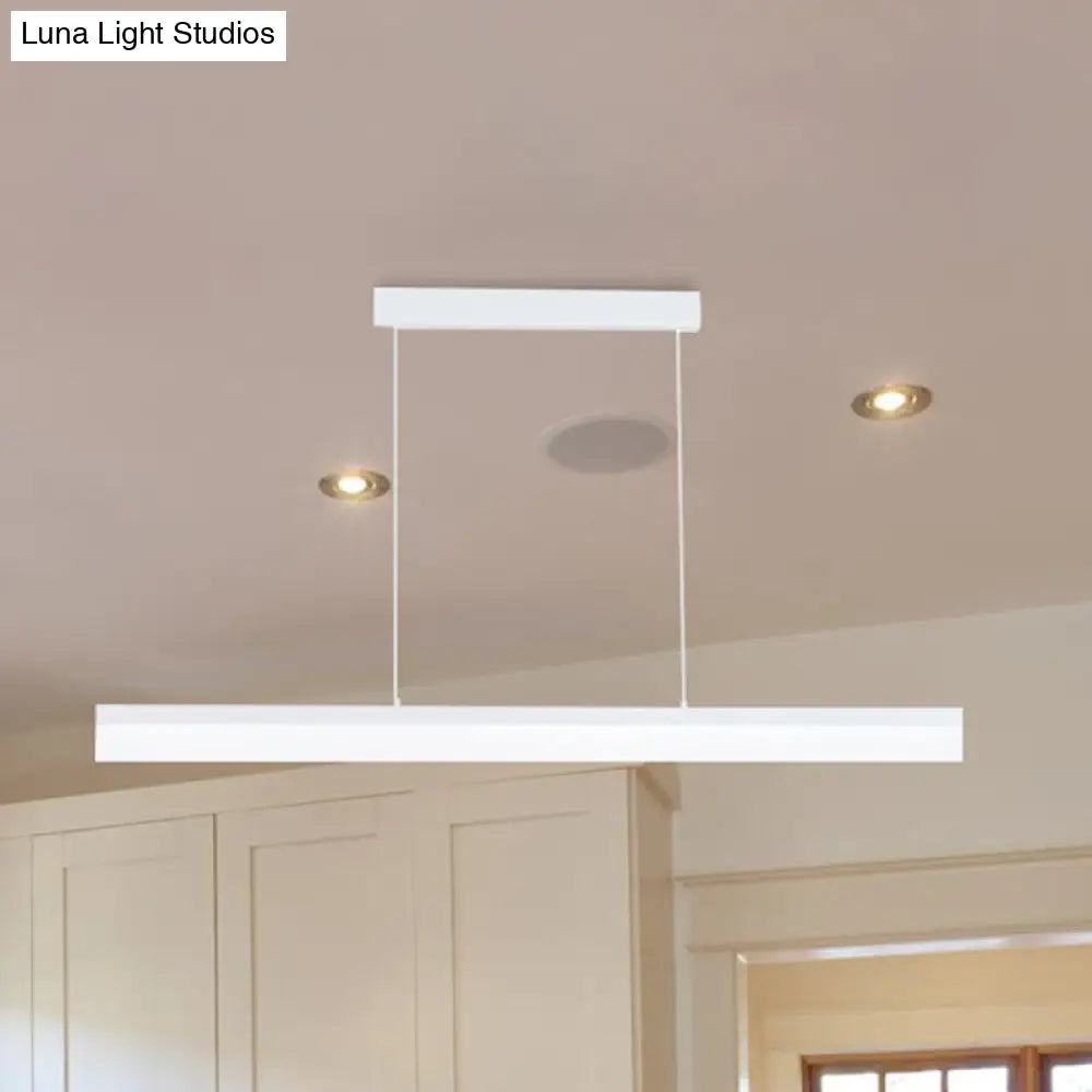 Minimalist Led Pendant Light In Black White Or Brown - Warm Natural Lighting 31.5 39 47 Wide /