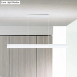 Sleek Black/White/Brown Linear Pendant Led Light In Warm/White/Natural 31.5’/39’/47’ Wide