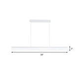 Minimalist Led Pendant Light In Black White Or Brown - Warm Natural Lighting 31.5 39 47 Wide