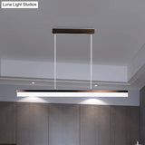 Minimalist Led Pendant Light In Black White Or Brown - Warm Natural Lighting 31.5 39 47 Wide /