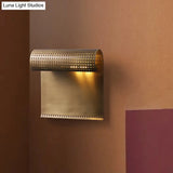 Sleek Brass Wall Sconce: Scrolled Design Mounted 1-Bulb Ideal For Bedroom Lighting