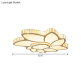 Sleek Chrome Crystal Led Ceiling Lamp In Warm/White Light – Petal Sitting Room Flush Mount