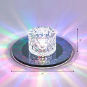 Sleek Crystal Cylinder Led Flush Mount Spotlight For Hallway Lighting Black / Multi Color