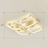 Sleek Curved Frame Flush Mount Led Ceiling Light For Modern Living Spaces Gold / 18’ Warm