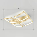 Sleek Curved Frame Flush Mount Led Ceiling Light For Modern Living Spaces Gold / 18’ White